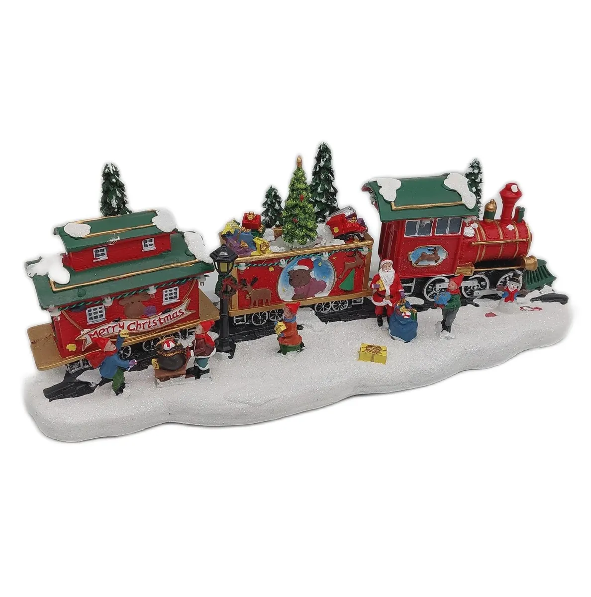 Konstsmide LED Zug Dekoration Weihnachten Serie Zug zwei rotierende Waggons Musik Beleuchtung