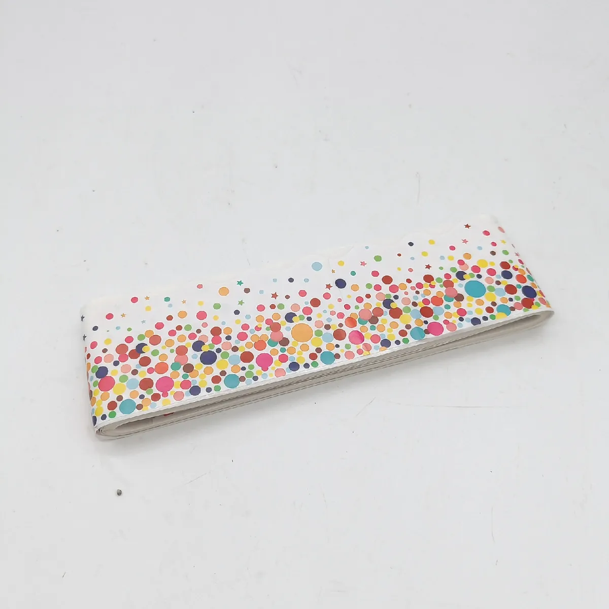 Dostear Tapetenbordüre Wanddekoration Wohnzimmer Bad Weißer Kreis 7cm x