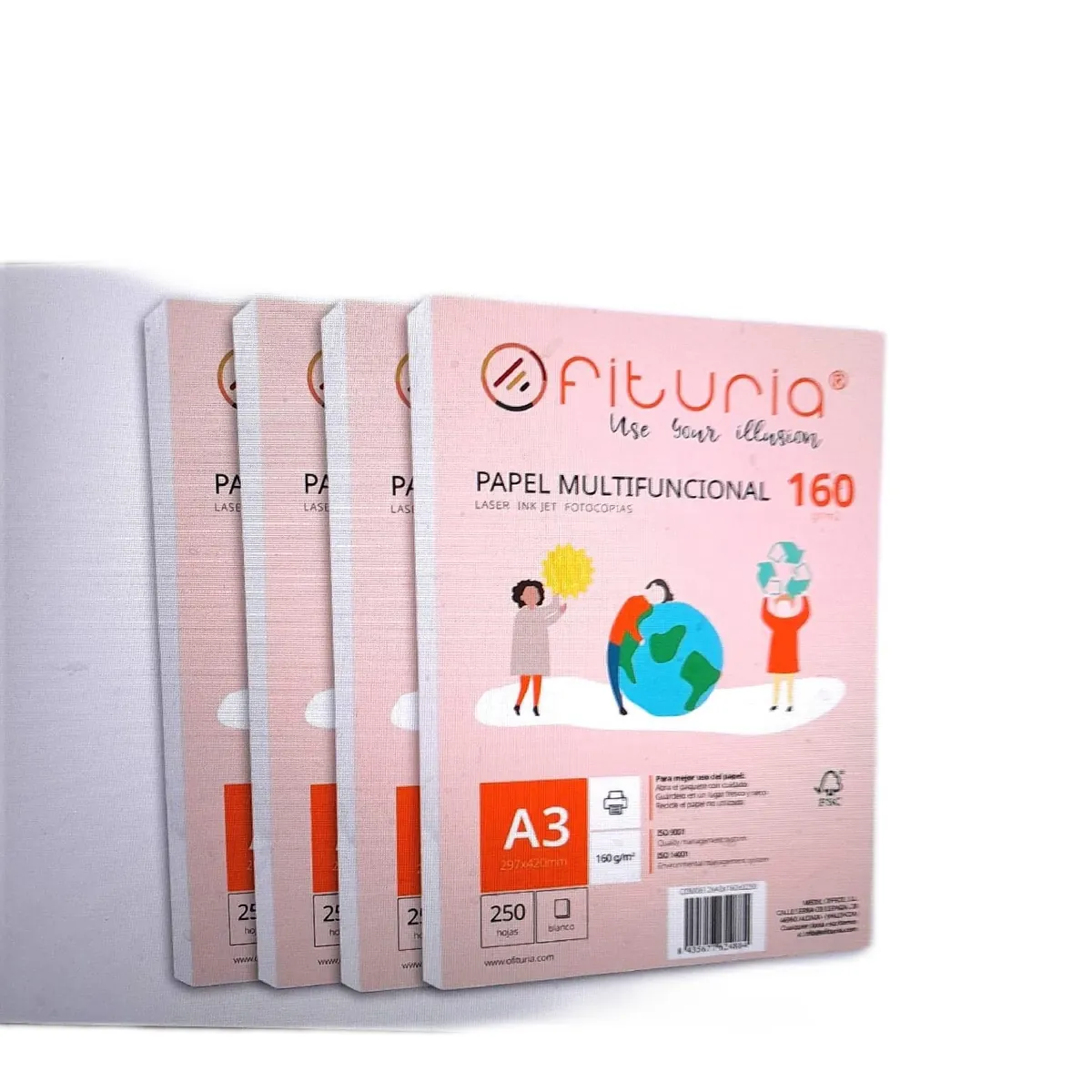 Multifunktionales Druckerpapier A3 Papier Packung 1000 weiße Blätter Büro
