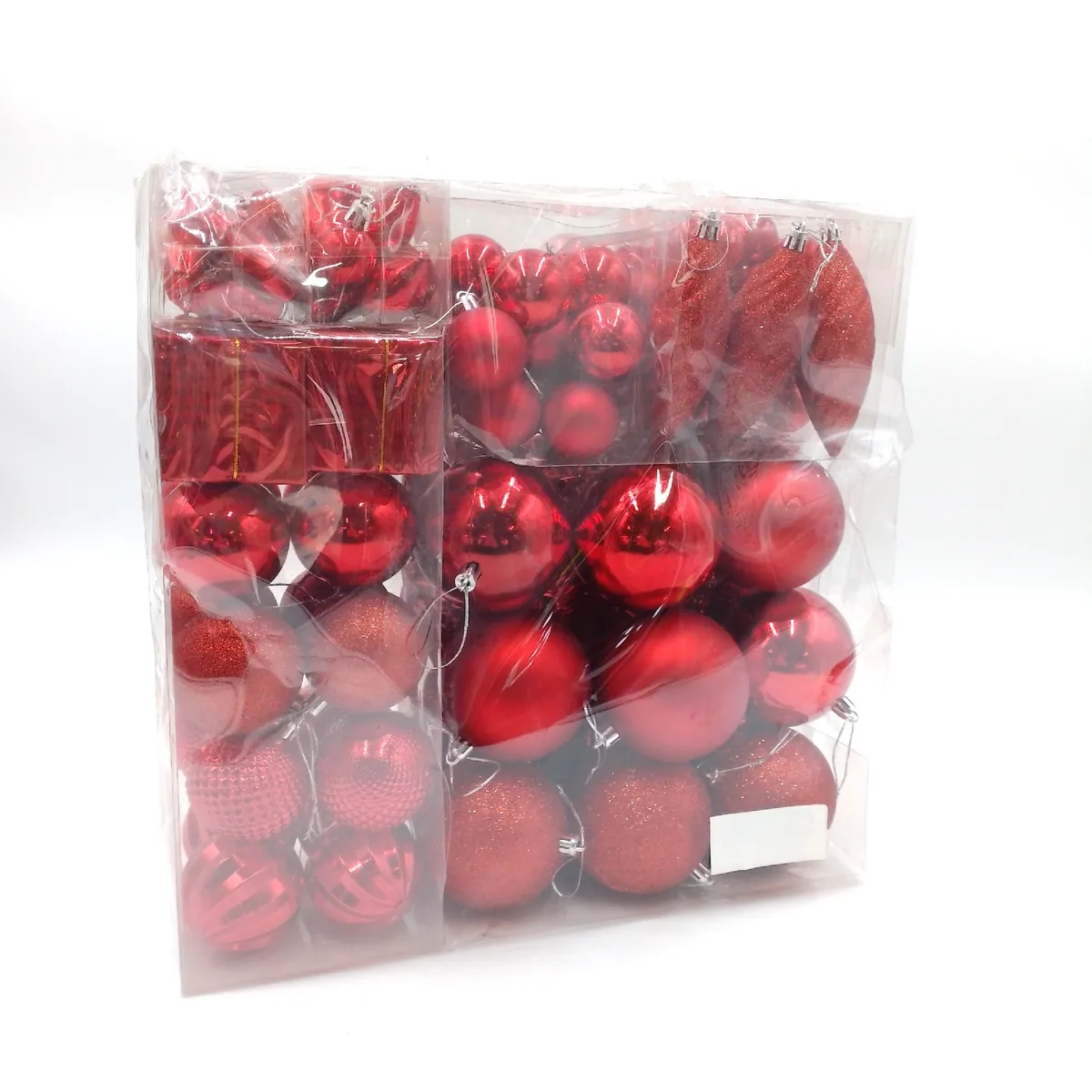 Relaxdays Weihnachtskugeln Weihnachtsbaumdekoration Kunststoff 110er Set Farbig Festlich Dek