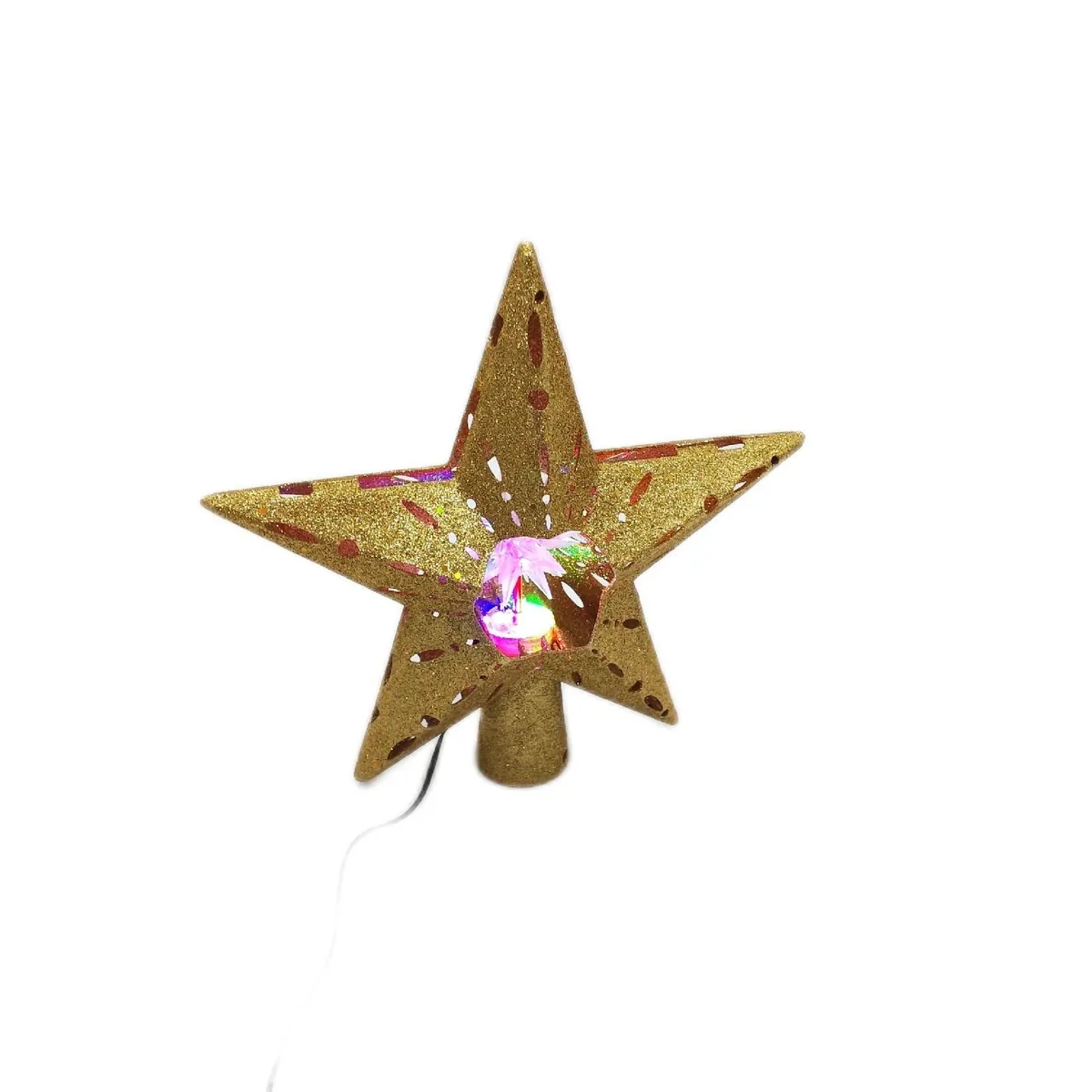 Quntis Weihnachtsbaumspitze Weihnachtsdekoration Stern 31 CM Christbaumschmuck