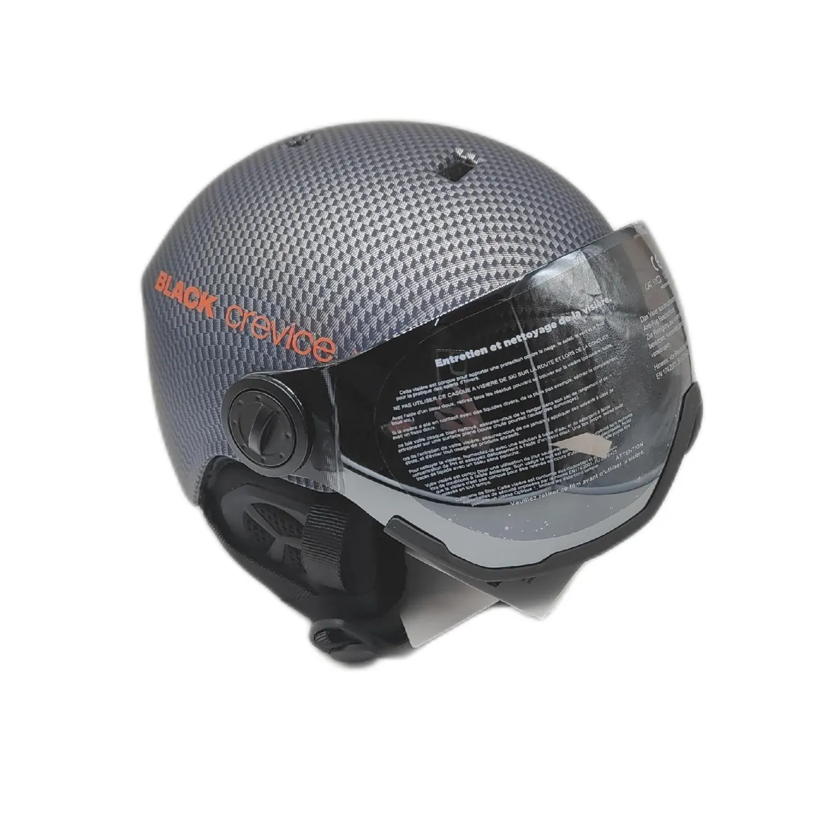 Black Crevice Skihelm Schutzkleidung Gstaad Carbon Navyorange Größe 51 54 cm