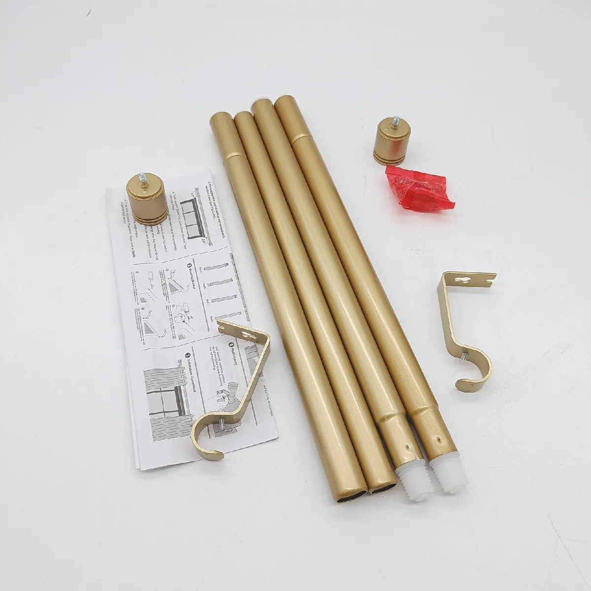 USFOOK Gardinenstange Fensterdekoration Gardinenstangen 80 bis 148 cm