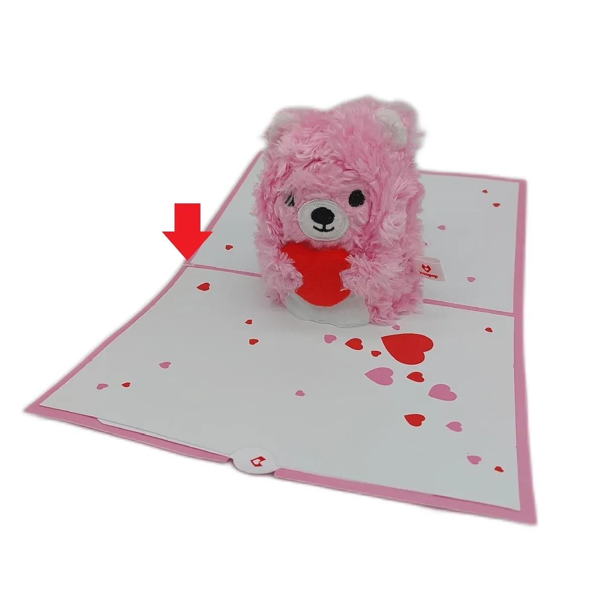 Lovepop Plüsch Pop flauschige Liebeskarte Plüschfigur kleine Beschäd