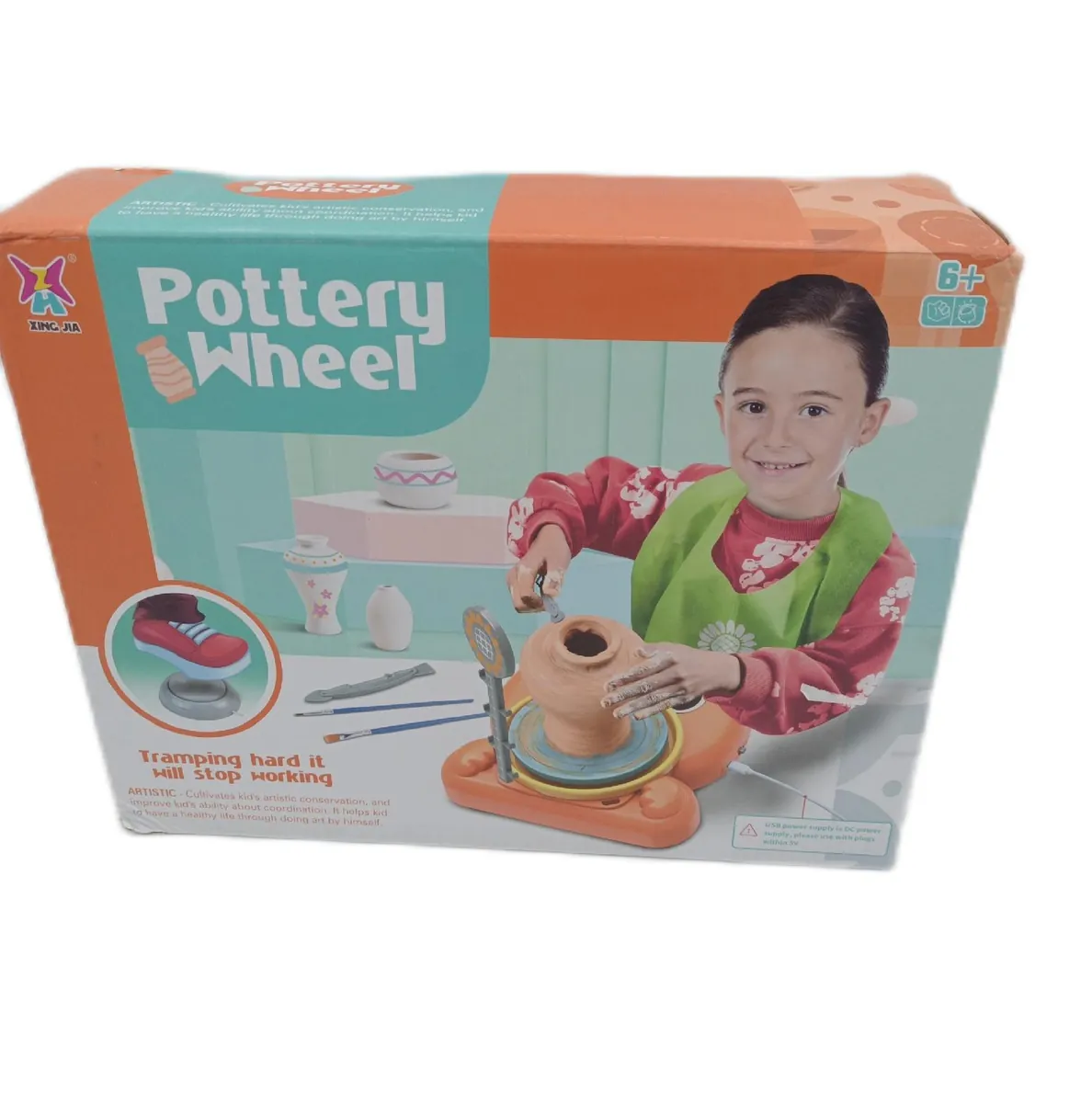 JONRRYIN Töpferscheibe Töpferzubehör Kinder Kreativset Bast