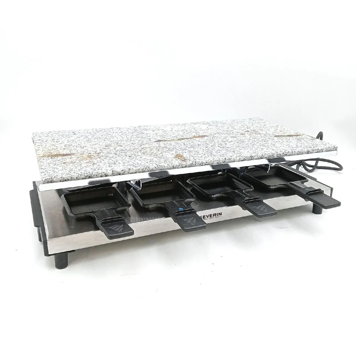 Severin Raclette Grill Küchenhelfer Naturgrillstein Essensspaß Kunststoff Edelstahl