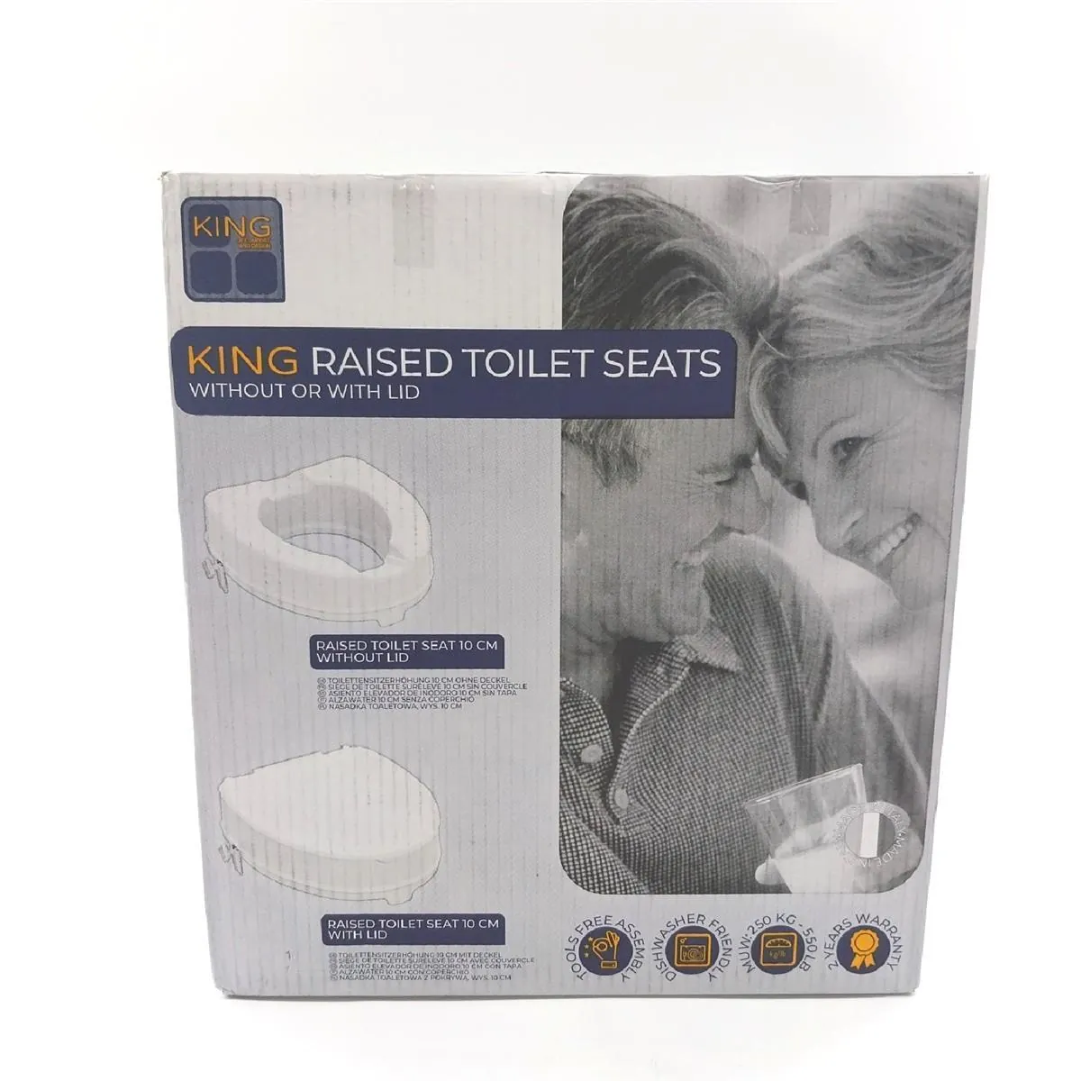 Identités Toilettensitzerhöhung mit Deckel, 10 cm