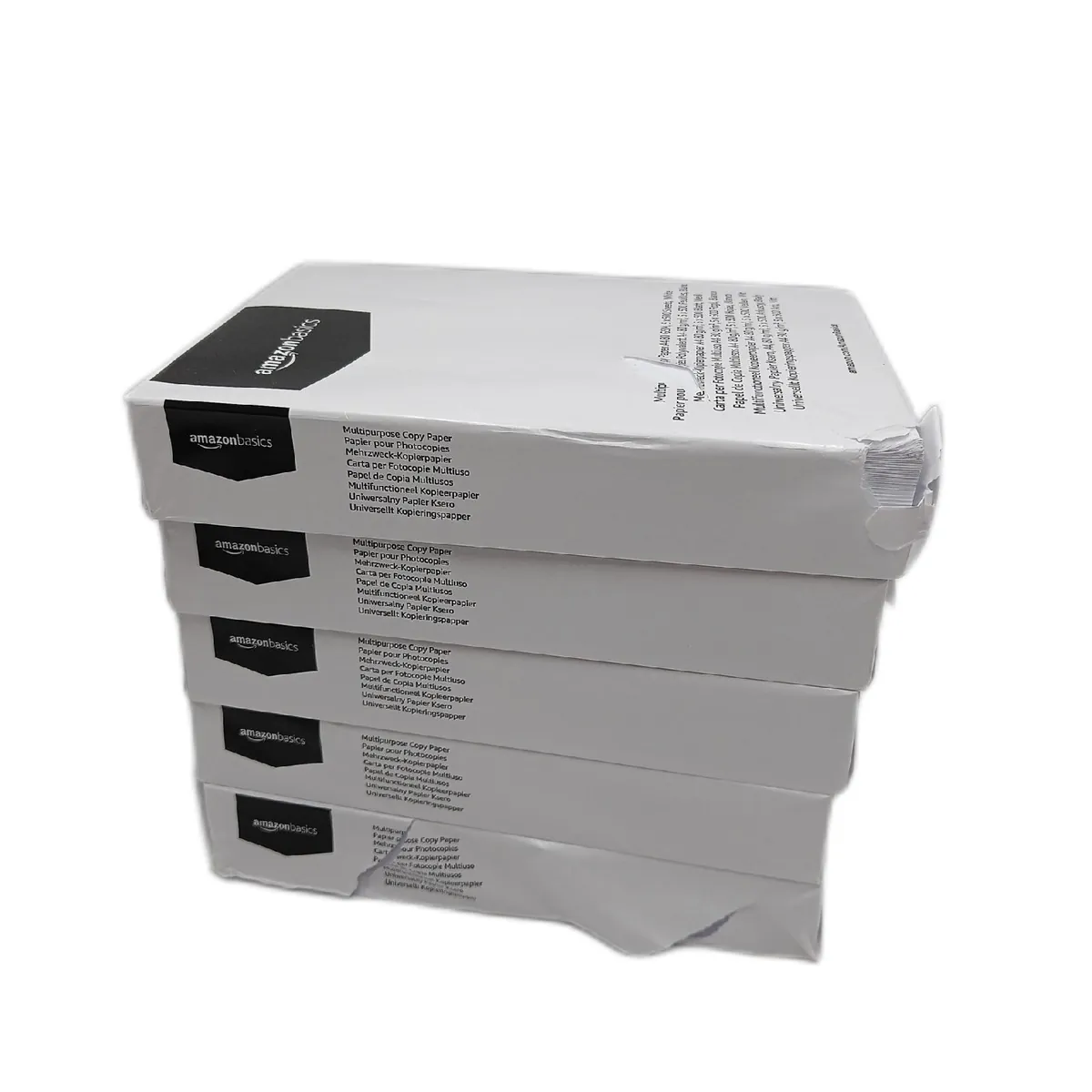 Amazon Basics Druckerpapier DIN A4 80 g/m² 2500 Stück 5 Packungen mit 500 Weiß