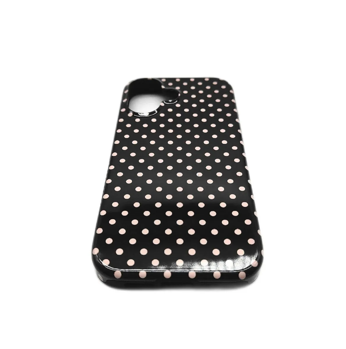 Apple Handyhülle iPhone Zubehör iPhone 16 Braun Polka Dots Bohemian Stil Elegant