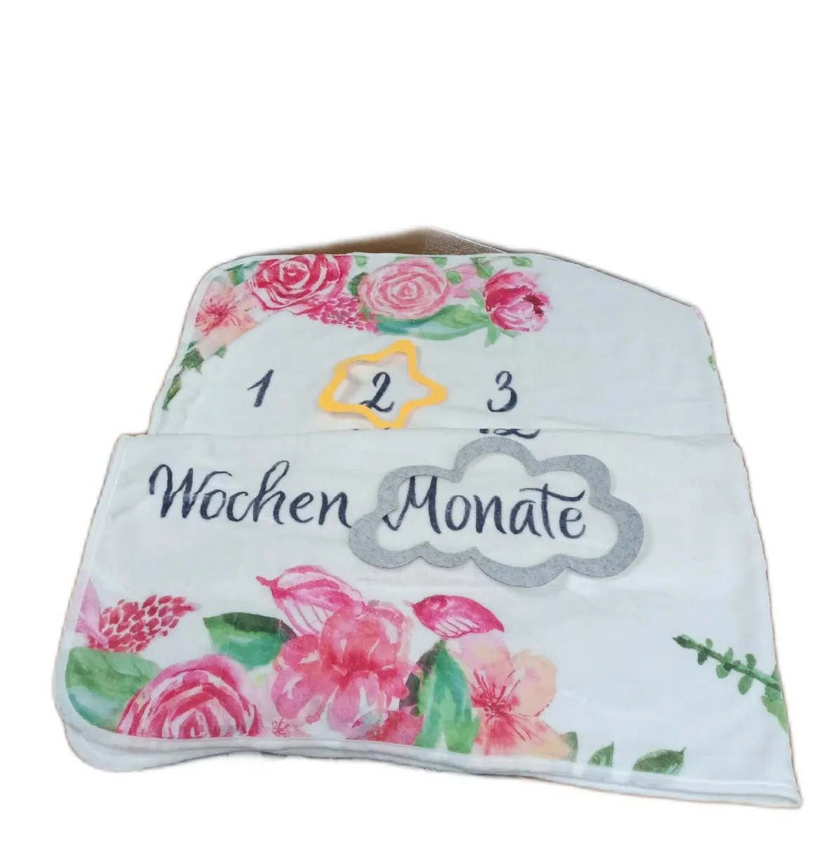 ODOXIA Baby Meilensteindecke Babyzimmer Dekoration Erinnerungsdecke für Jungen Mädchen