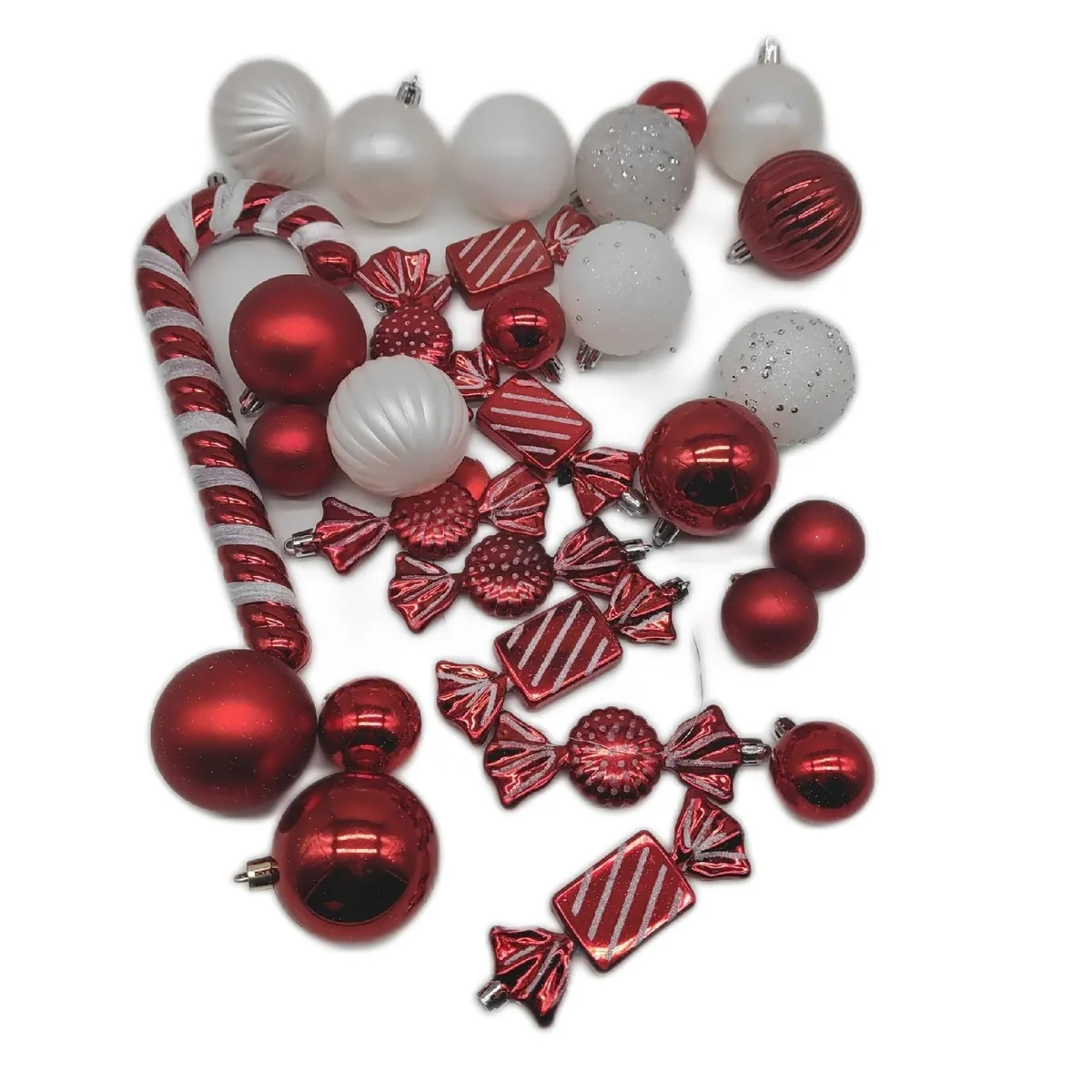 Kesote Weihnachtskugeln Rot Weiss Christbaumkugeln Set Lieferumfang Fotos