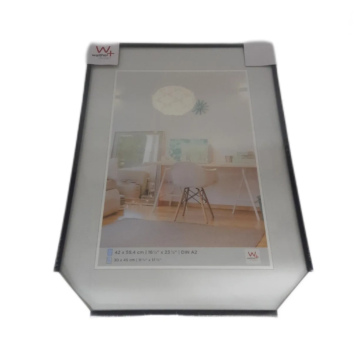Walther Bilderrahmen Wohnaccessoires 40 x 40 cm Passepartout Steel Style modern