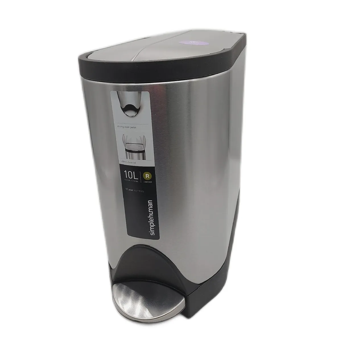 simplehuman Treteimer Haushalt Bad CW1899 schmetterling Design 10 Liter Mülle