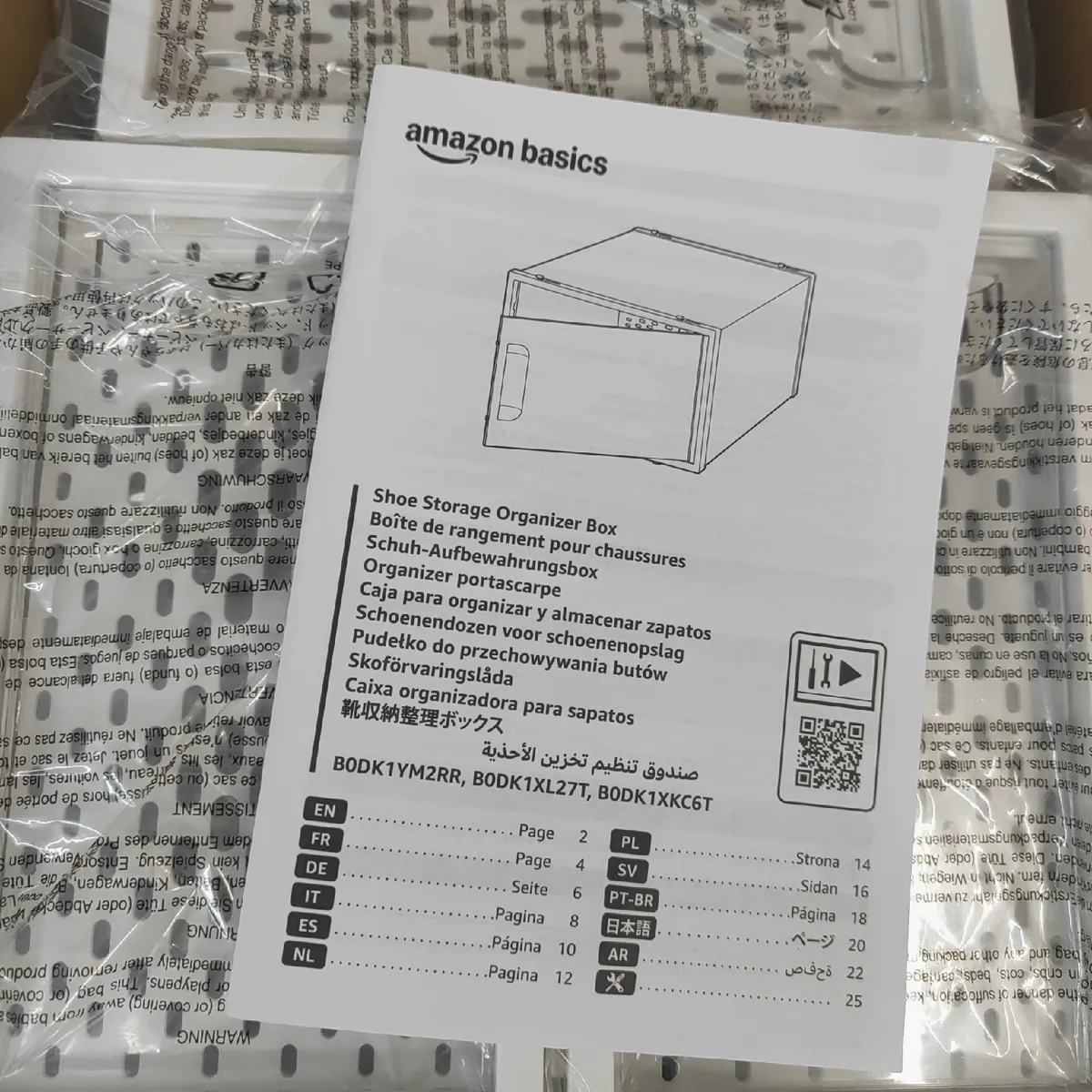 Amazon Basics Schuhaufbewahrungsbox Aufbewahrungssystem Home 12 Stück stapelbar praktisch