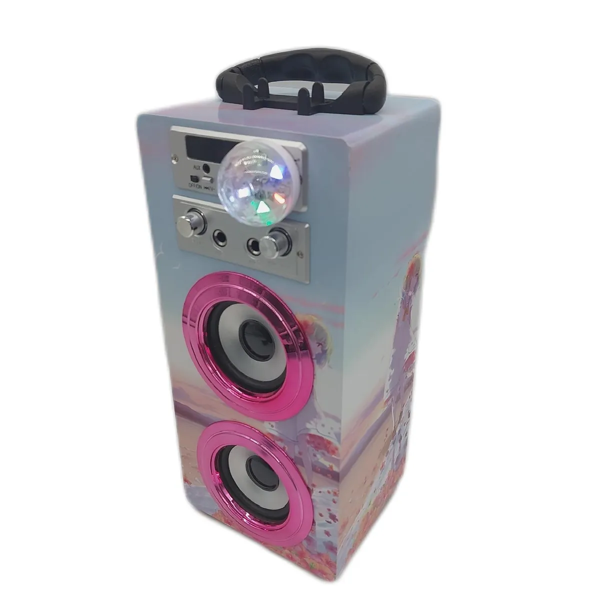 Dynasonic Karaoke Maschine Audio Gerät Karaoke 2 Mikrofonen tragbar Bluetooth Partyspaß