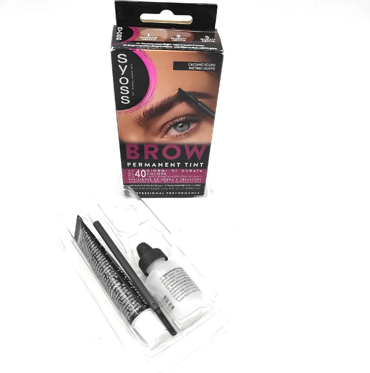 Syoss Augenbrauenfarbe Haarfärbemittel Brow Dunkelbraun 10 ml lang