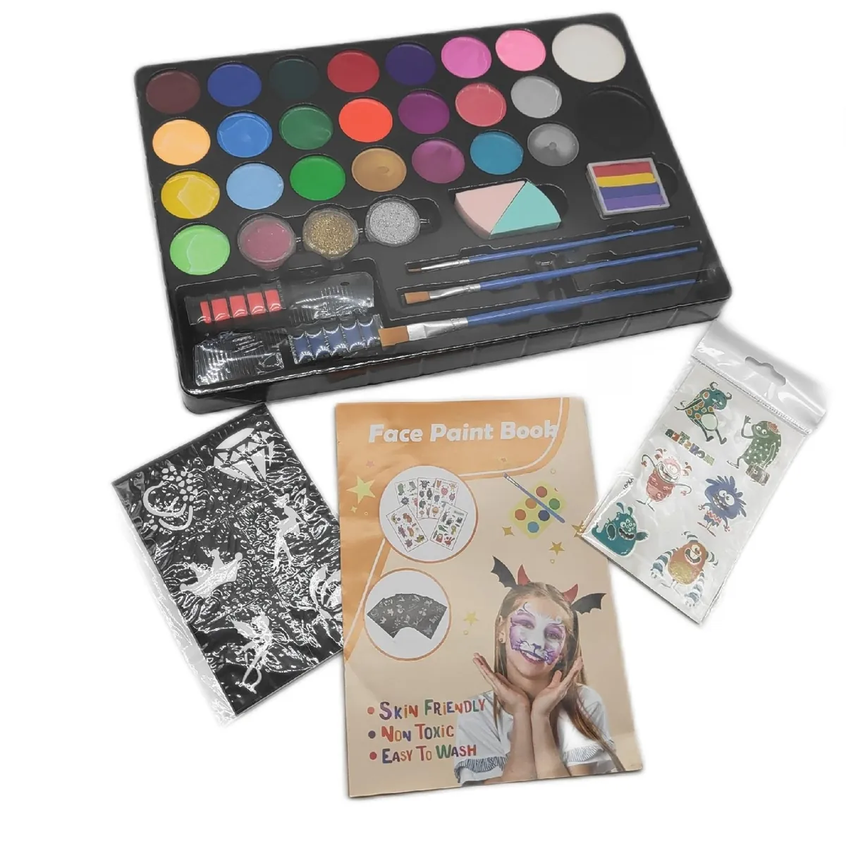 Kinderschminke Set Kosmetik Karneval Fasching Weihnachten Kinder Karnevalsparty Sch