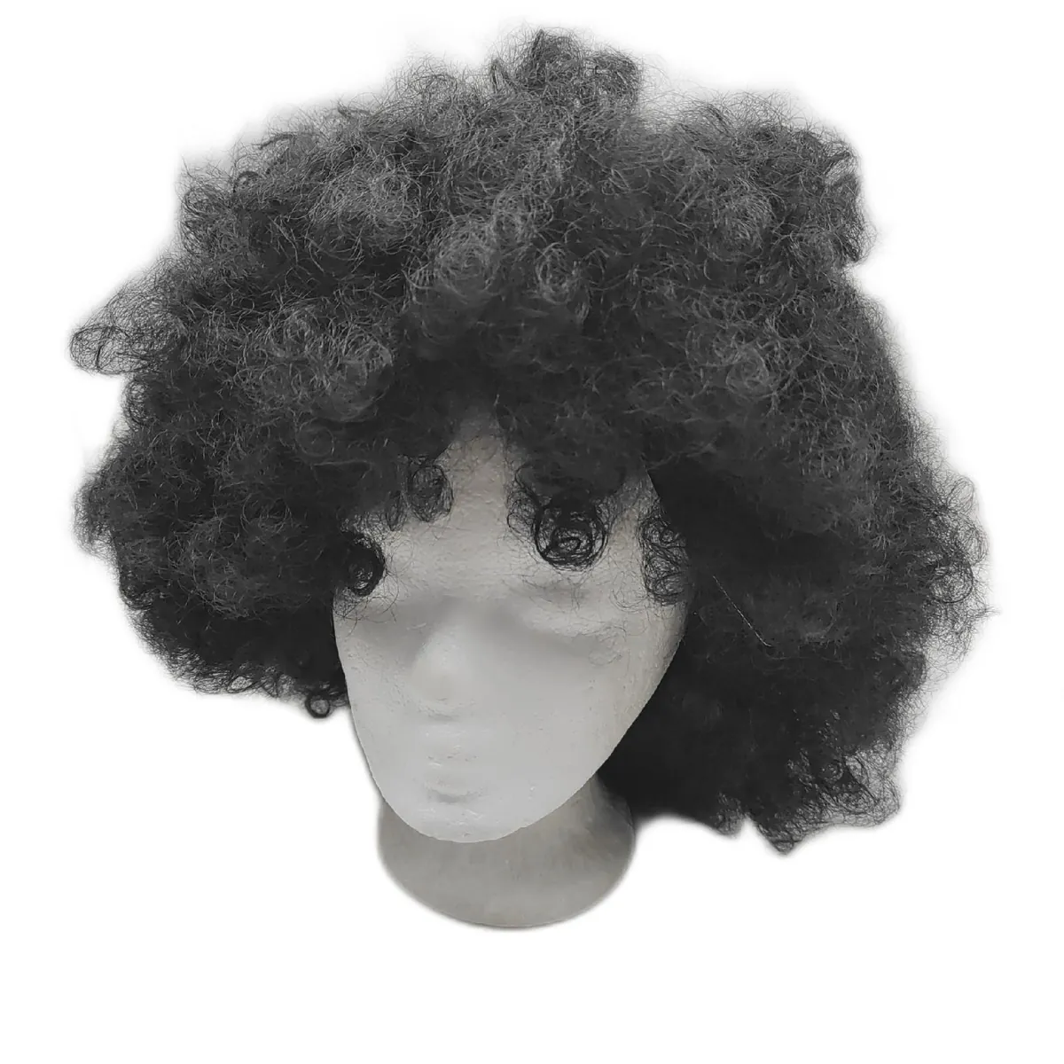 CoCrowns 70er-Jahre-Afro-Perücke schwarze Haare Locken schwarz