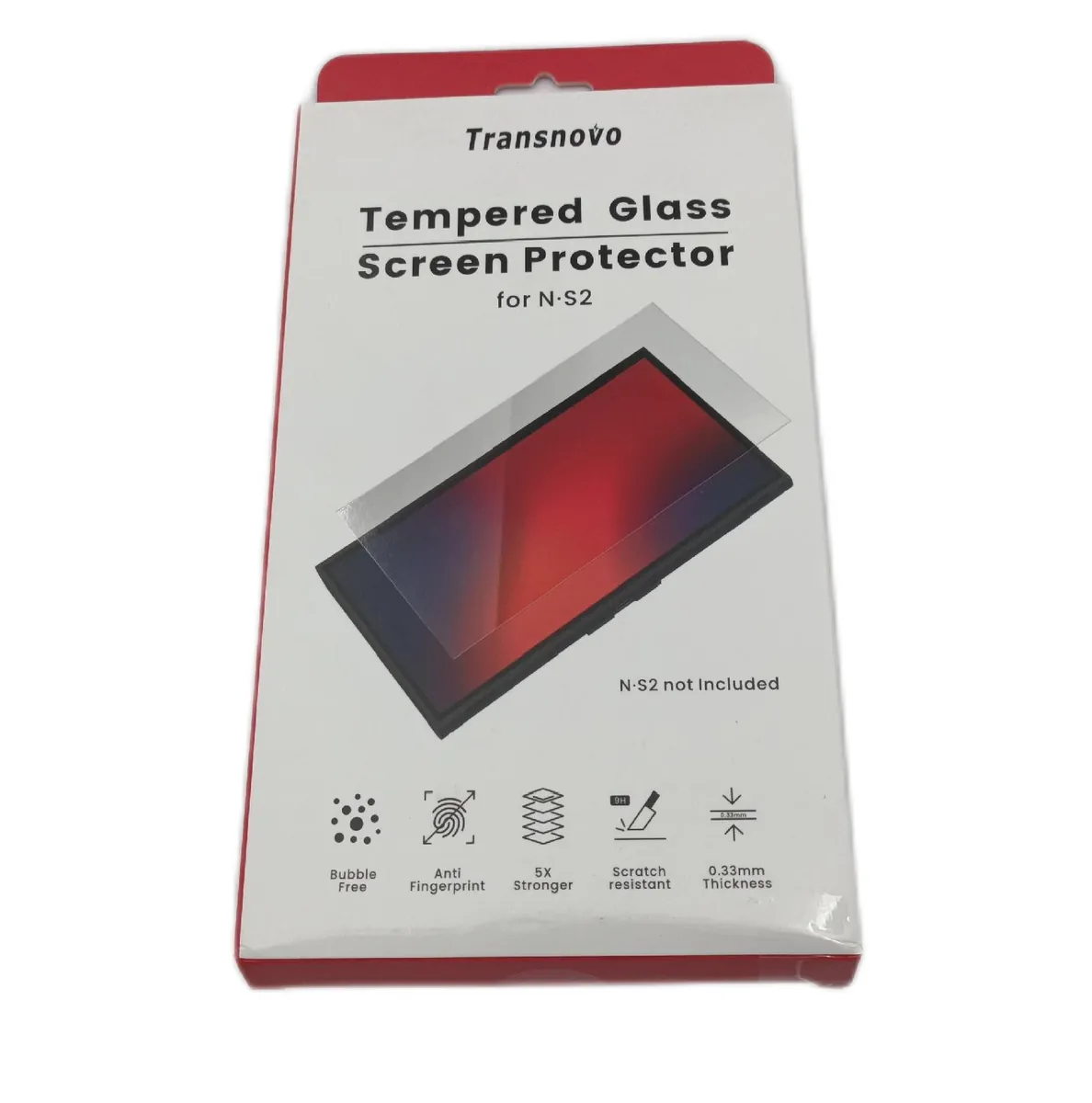 Transnovo Displayschutzfolie Zubehör 2er Pack gehärtetes Glas entspiegeltes Schutzglas Displays