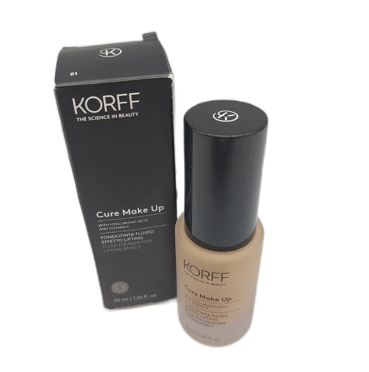 Korff Make up Foundation Gesichtspflege Fluid Anti Aging Formel mit Hyaluronsäure Lifting