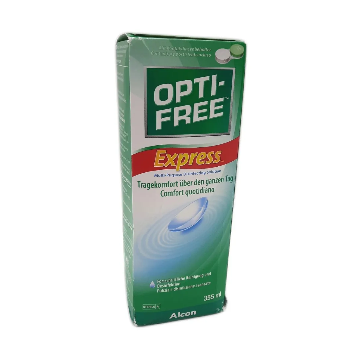 Opti Free Kontaktlinsenlösung Augenpflege Reinigung Pflege Express Einzelflasche 355 ml Gesundheit