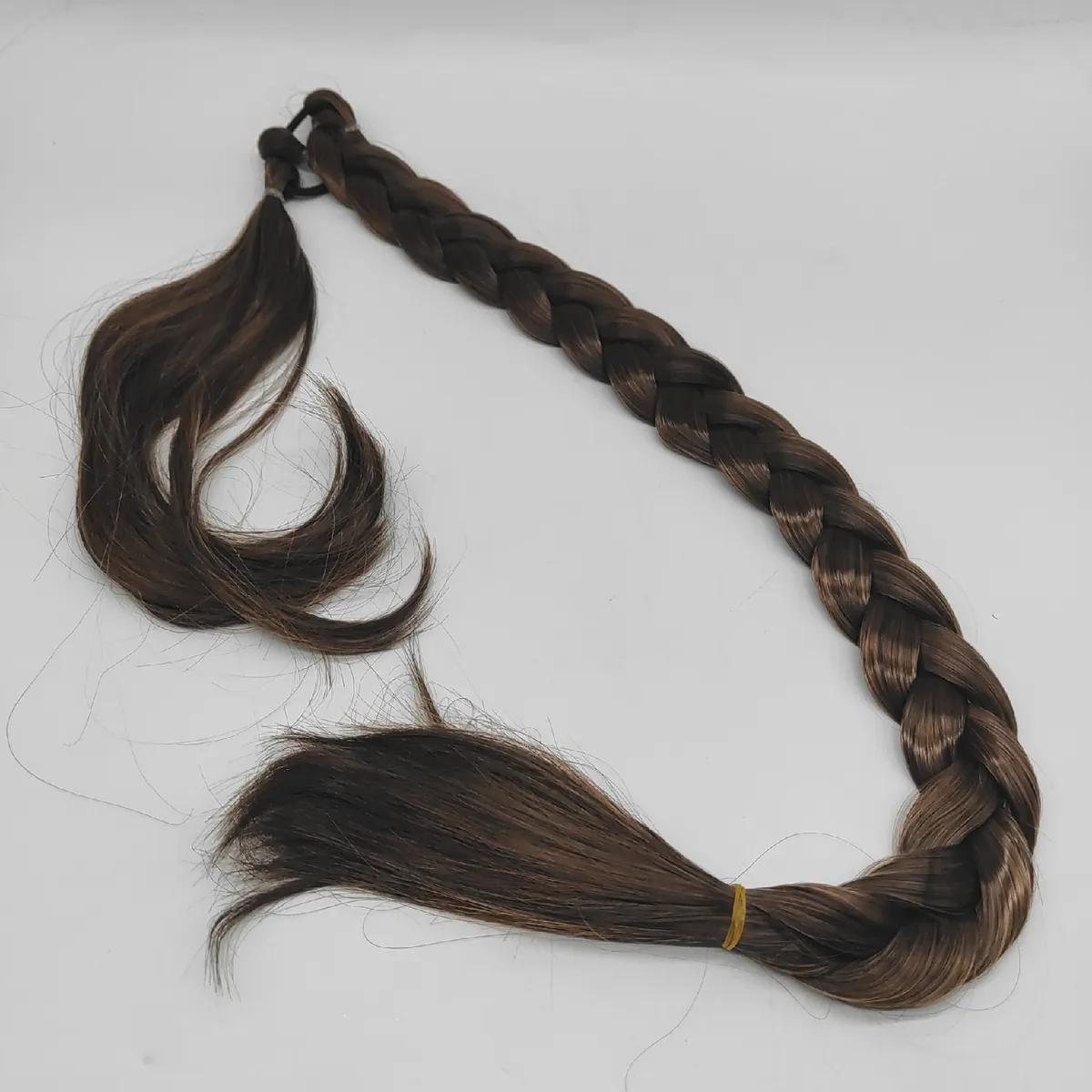 Wekuw Haarverlängerungen Haarpflege Brown Pferdeschwanz Zopf Extensions Natürlich Lang Ech