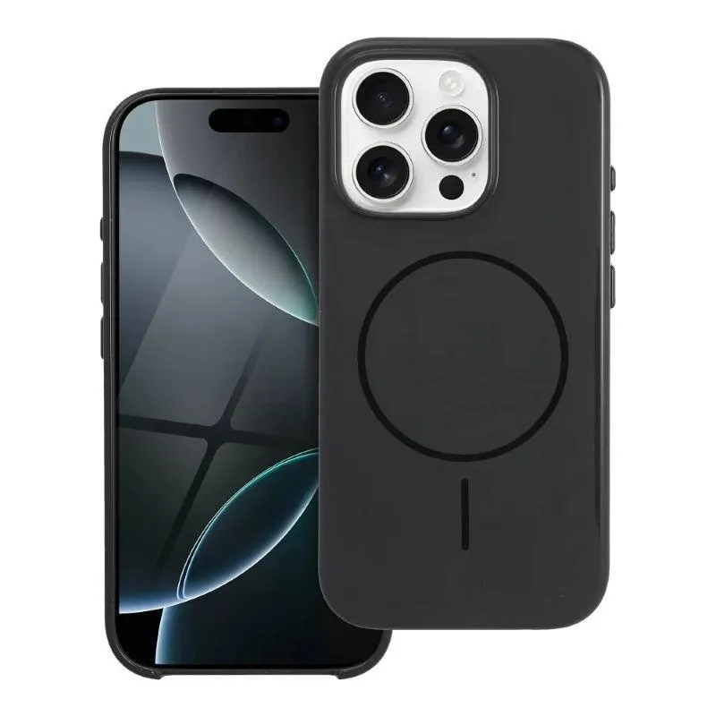 iPhone 15 Pro Handyhülle / Backcase Glossy Schwarz MagSafe kompatibel