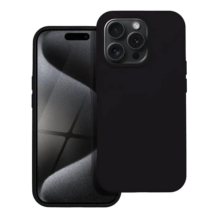 iPhone 15 Pro Max Handyhülle / Backcase Silikon Schwarz MagSafe kompatibel