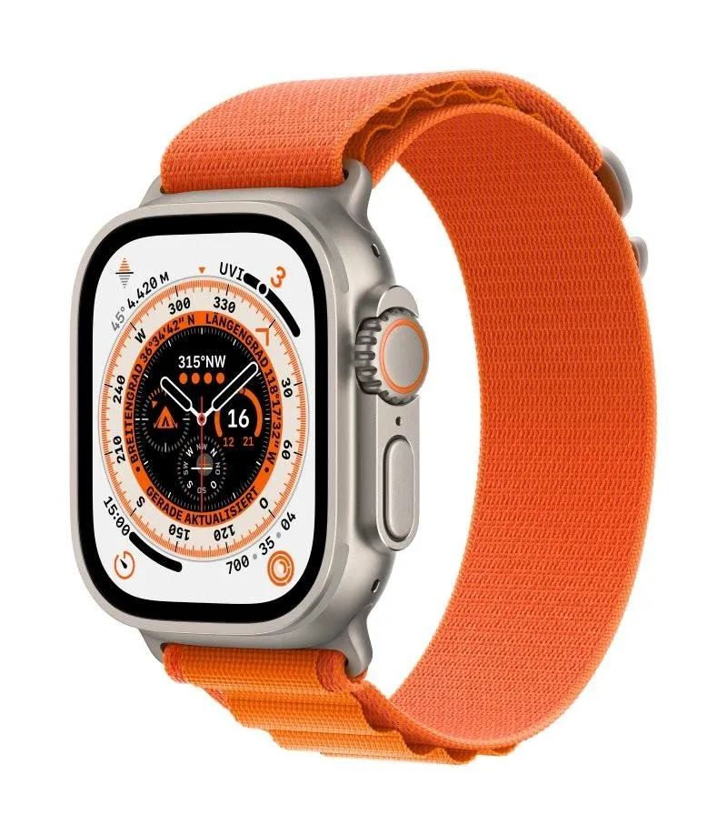 Apple Watch Ultra 49mm Titan Alpine Loop Orange