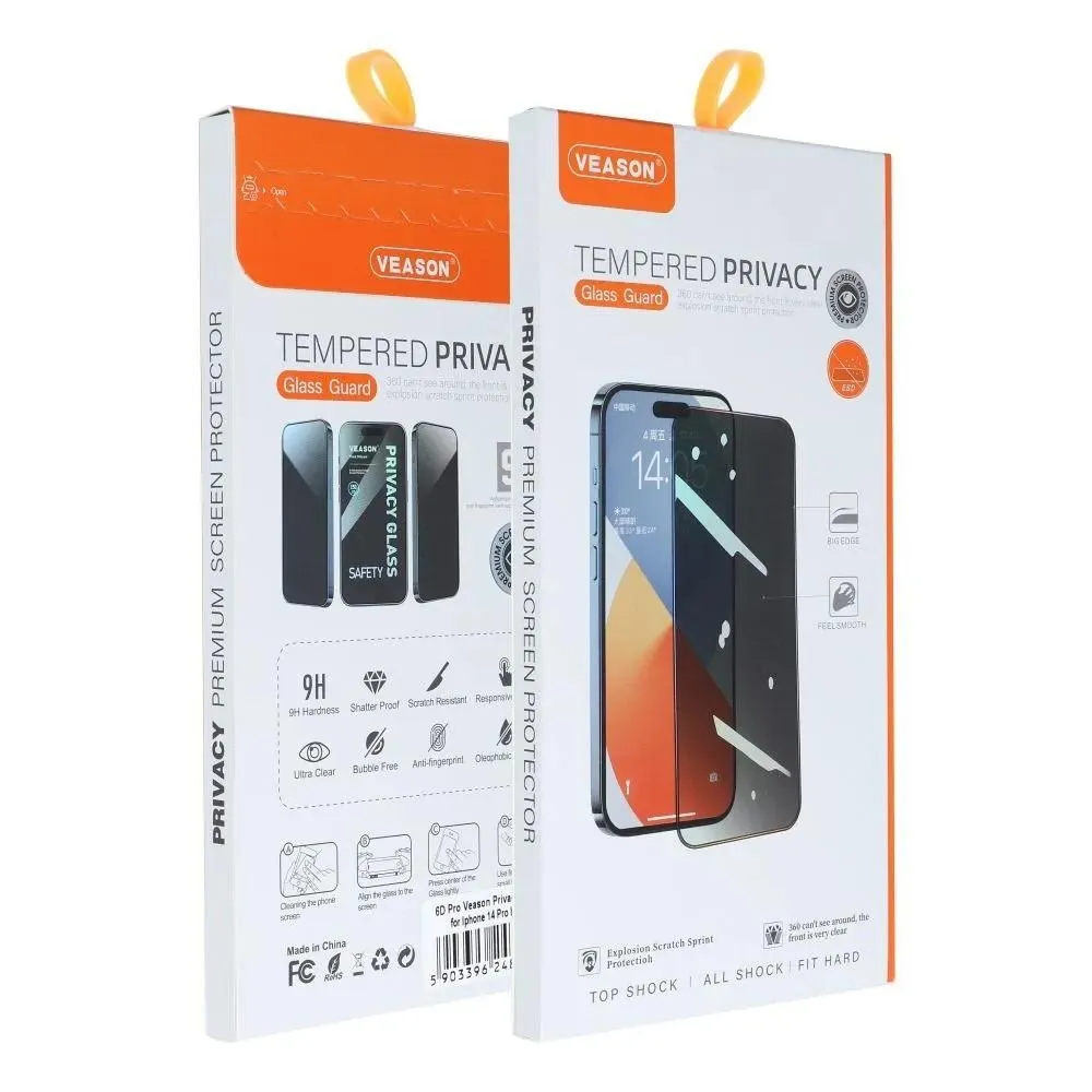 iPhone 16 Tempered Glass 6D Pro Privacy