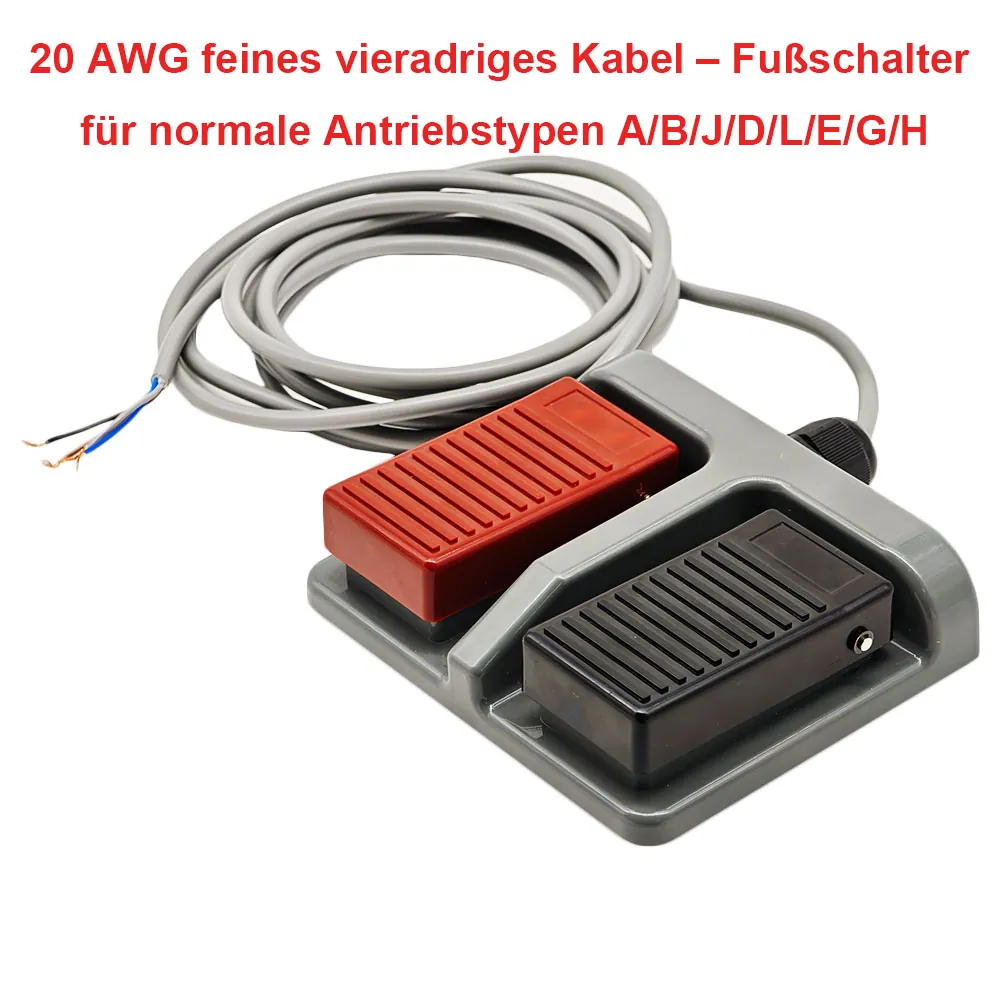 Momentan Doppel-Fußschalter / Fußpedal für DC-Linearantrieb / Motor (Modell 0044107)