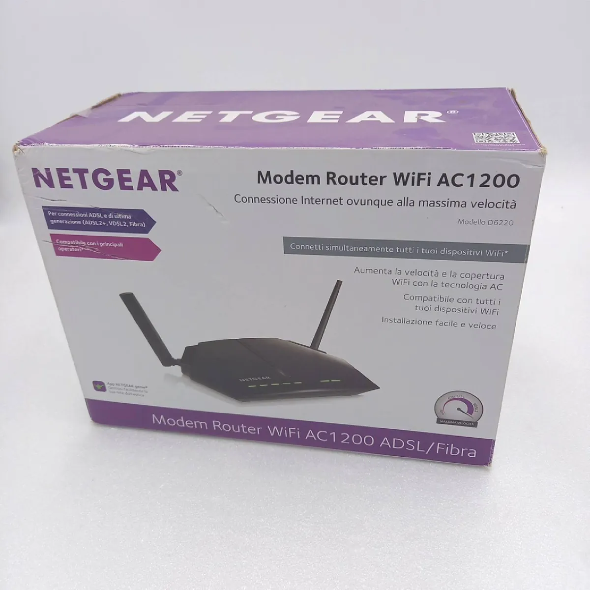 Netgear Modem Router Netzwerk Heimnetzwerke Dual Band VDSL ADSL Glasfaser 4 GB Ports Italienisch
