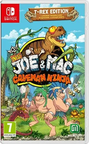 New Joe & Mac Caveman Ninja T-Rex - Switch