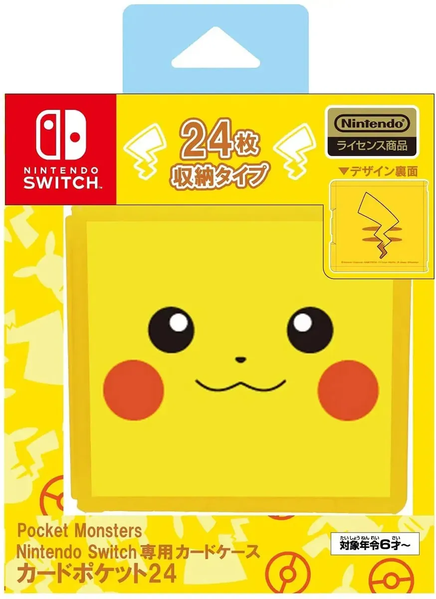 Nintendo Switch Hard Case Cartridge Pocket 24 Spielmodule (Pikachu)