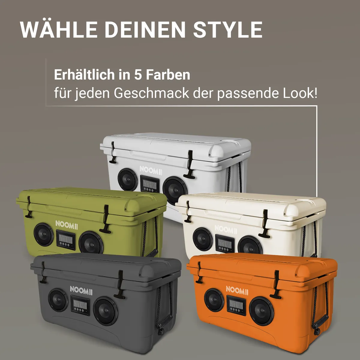 NooMii ColdBeats 65 – XXL Kühlbox mit Bluetooth-Lautsprecher (65L)