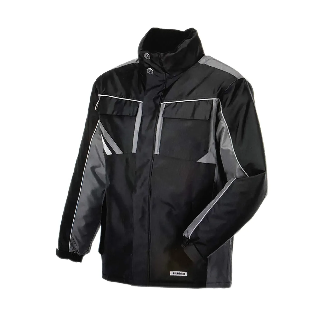 Planam Winterjacke Arbeitsbekleidung Highline Schwarz Schiefer Zink Größe XS wärm