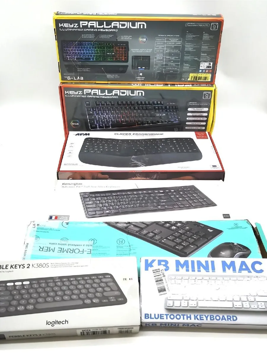 Logitech Tastatur Computer Zubehör Modell AZERTY Französische Layout Wireless Ergonomisch