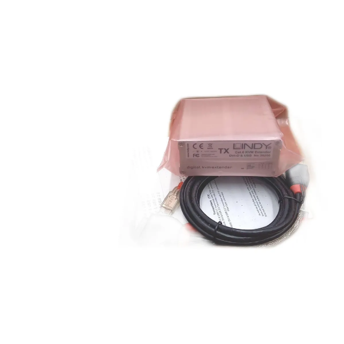 LINDY KVM Extender Signalübertragung Computerzubehör 39200 130m Cat 6 DVI D Single Link USB 2 0