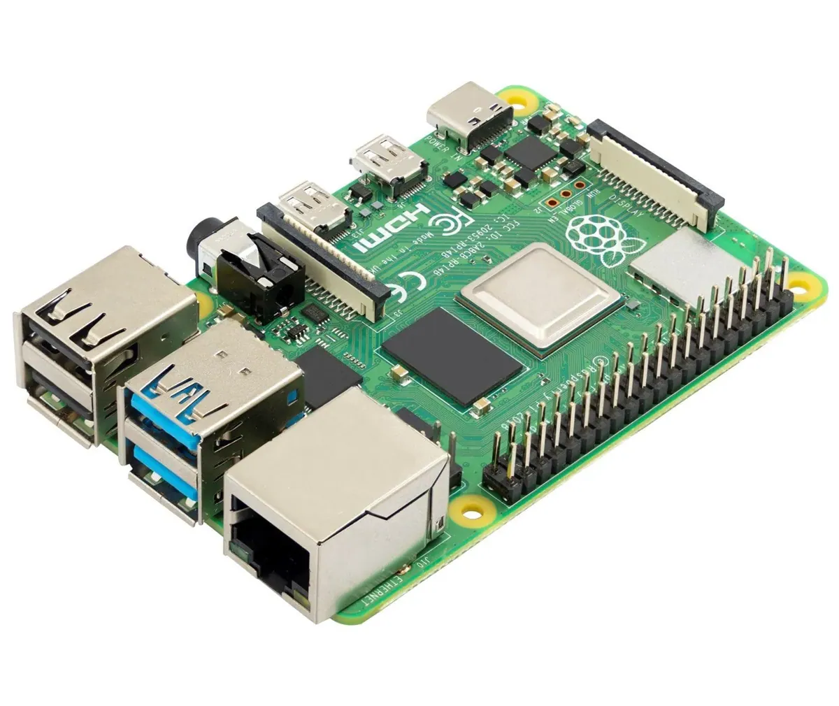 Raspberry Pi 4 B | 4GB RAM | Einplatinen-Computer | 4x1,8 GHz CPU | WiFi & BLE