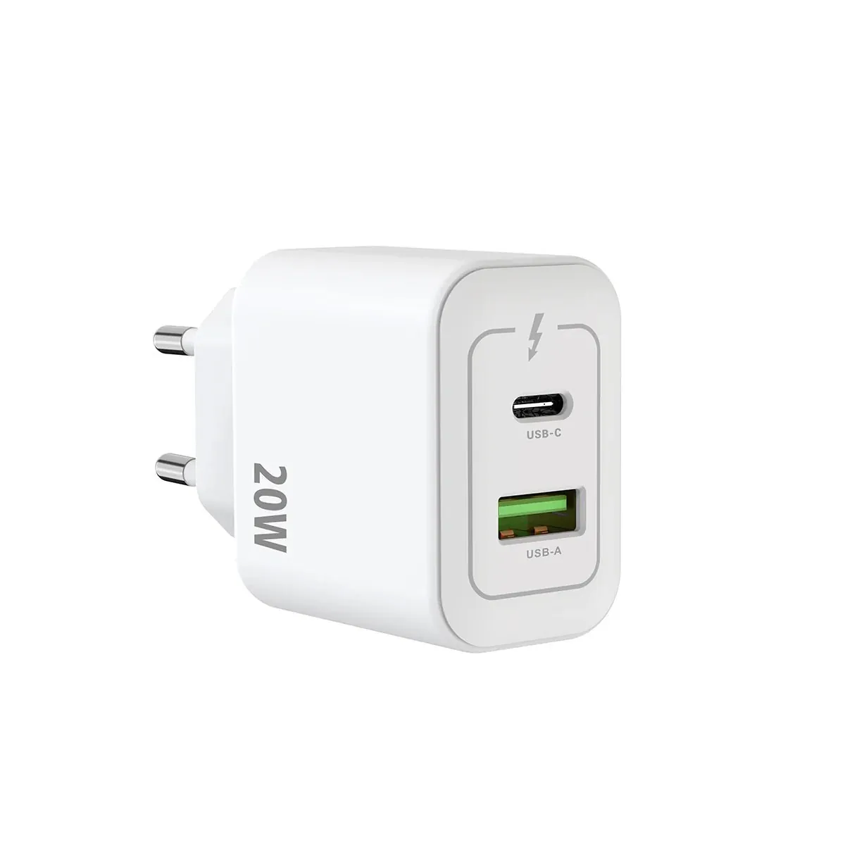 Rixus 20W USB-C, USB-A Power Adapter