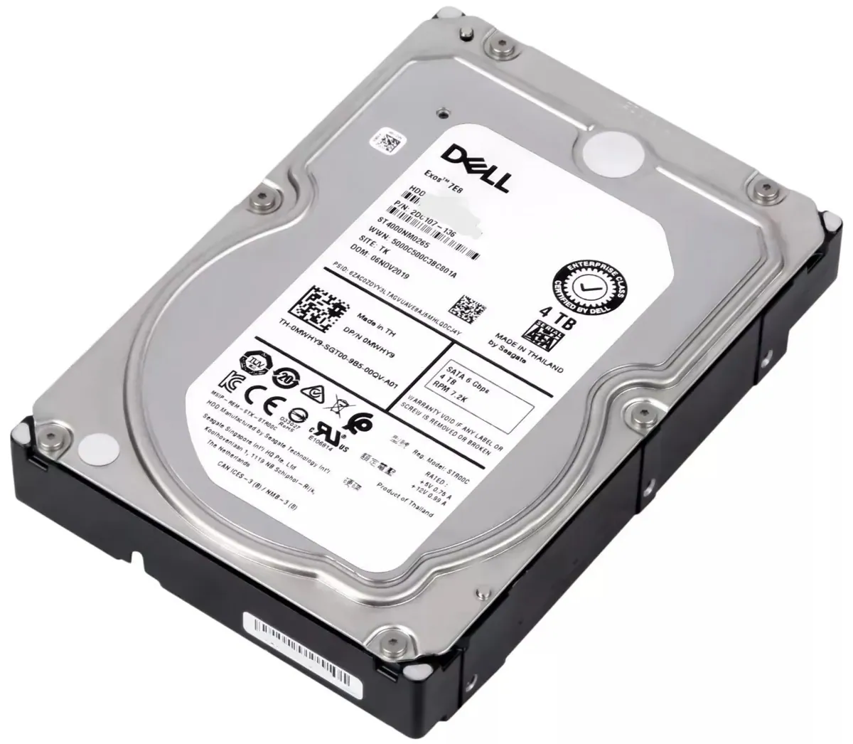 Dell Seagate Exos 7E8 4TB Interne Festplatte ST4000NM0265 3,5 Zoll HDD SATA6Gb/s