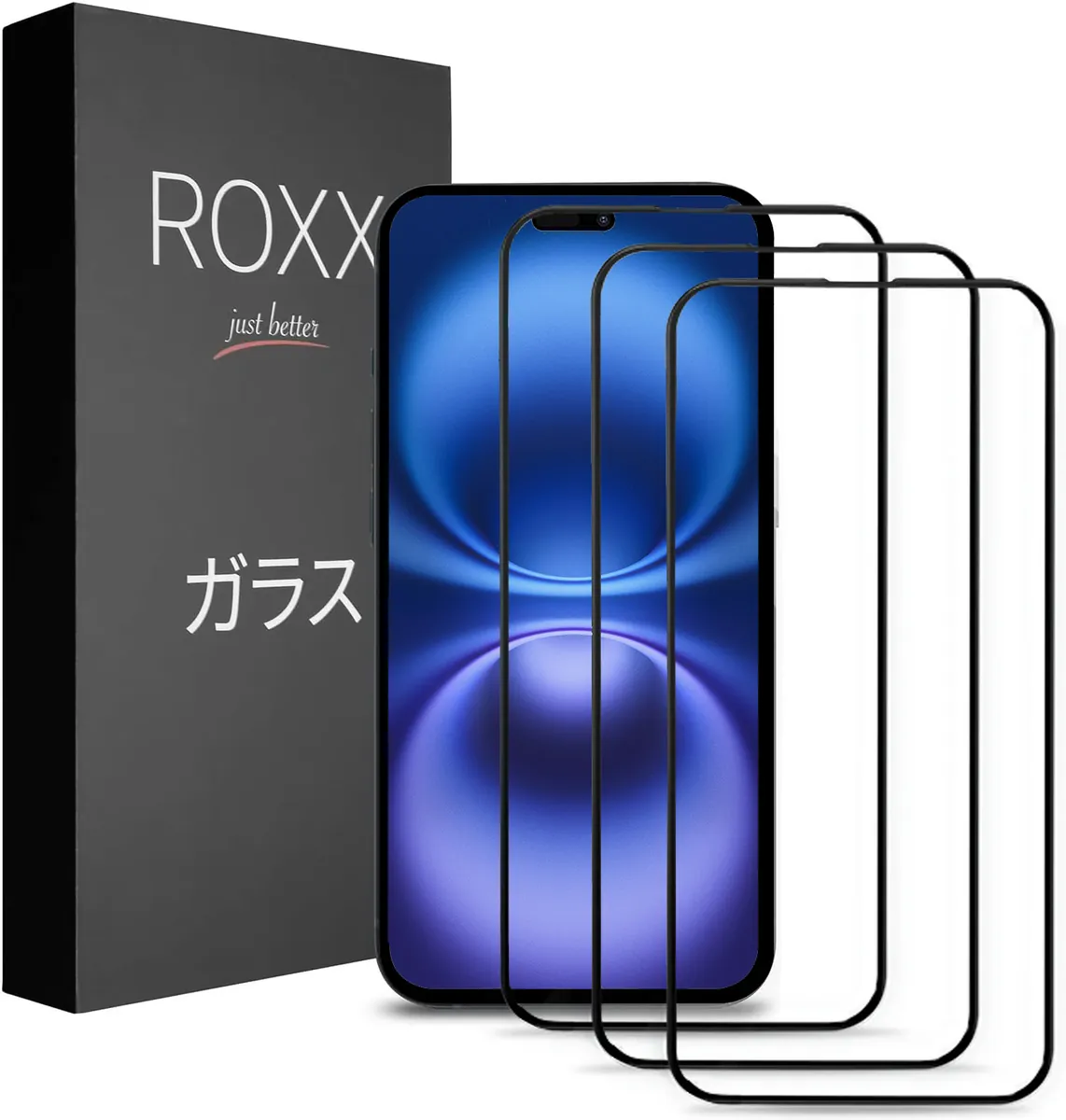 ROXX NEO Japanisches 9H 3D Panzerglas (3 Stück) | Volle Displayabdeckung | iPhone 16 Plus