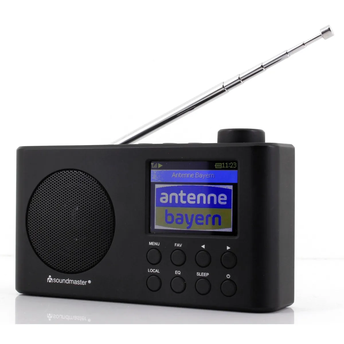 Soundmaster IR6500SW kleines Internetradio DAB+ UKW Radio Bluetooth UPnP Netzwerkplayer Akku 2.200 mAh wiederaufladbar Farbdisplay