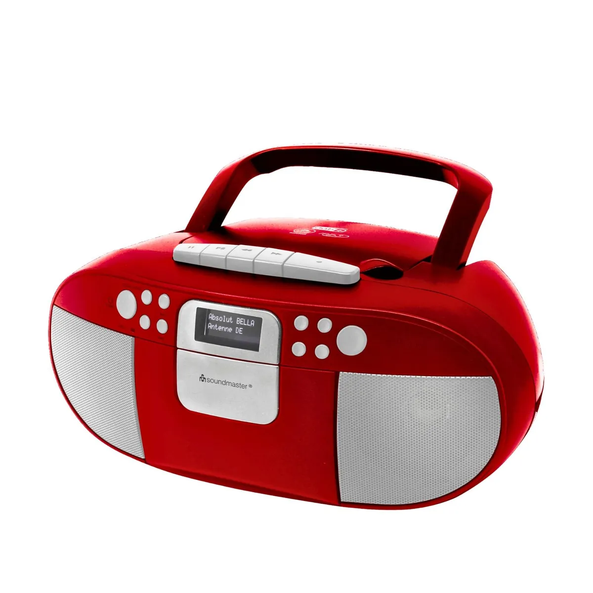 Soundmaster SCD7800 tragbares Digitalradio CD-Player Kassettenspieler Hörbuchfunktion DAB+ UKW-Radio USB-Anschluss Kopfhöreranschluss