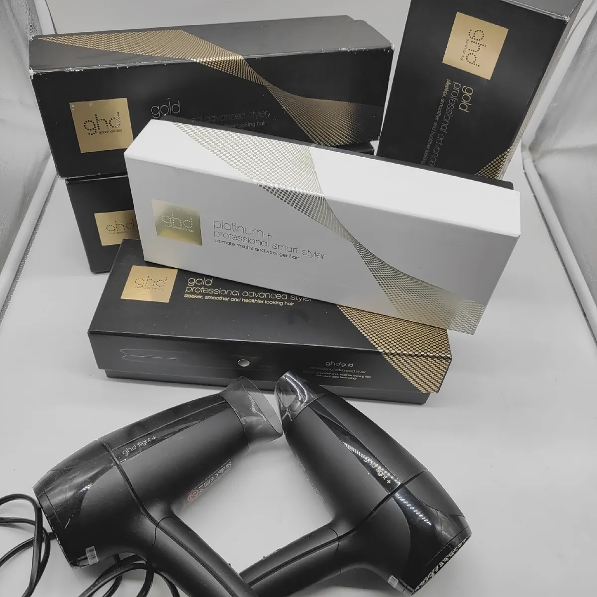 GHD Glätteisen Haarschmuck Haarglätter Platinum Proffessional Gold Styling