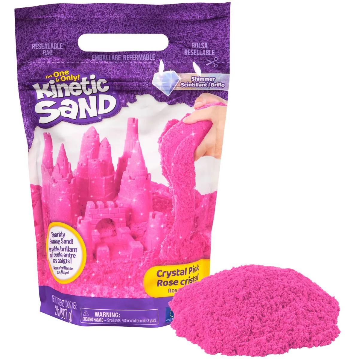 Spin Master Kinetic Sand Glitzersand Kristall Pink