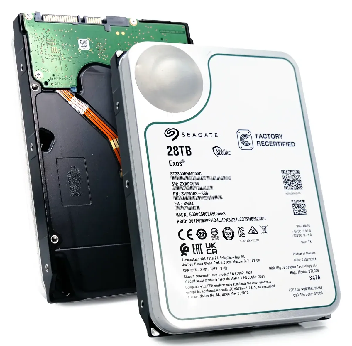 Seagate Exos 28TB Interne Festplatte ST28000NM000C 3,5 Zoll HDD SATA3 512MB