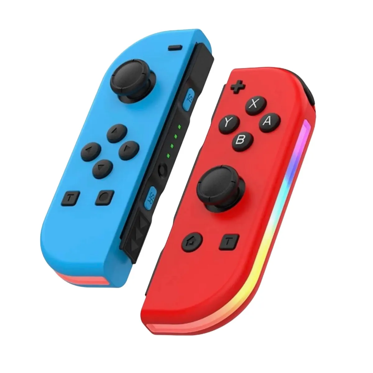 Joypad (L/R) kompatibel mit Switch, Gamepad Controller mit LED/Turbo/Wake-up/Screenshot/Bewegungssteuerung - Blau/Rot