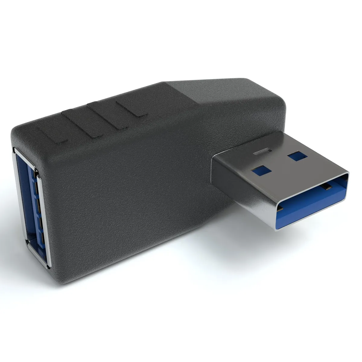 USB-A 3.0 Stecker 90° Links - USB-A 3.0 Buchse