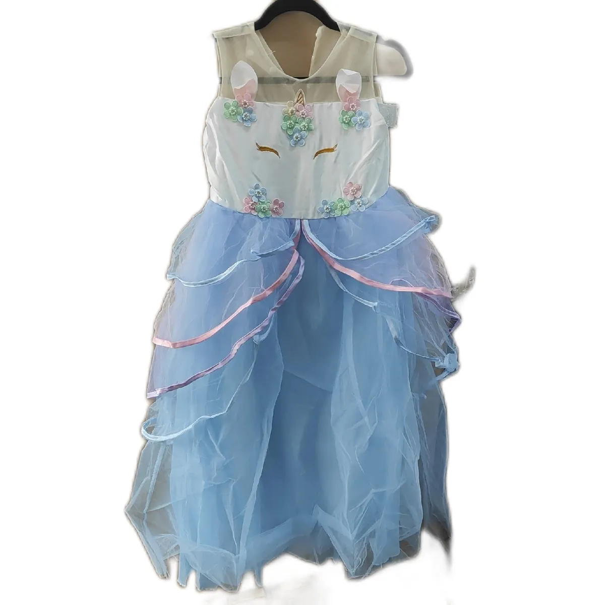 JerrisApparel Kleid Mädchen Party Hochzeit Einhorn Kostüm Blume Spaß Traumhaft